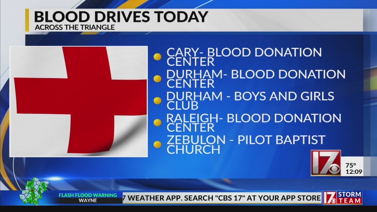 Red Cross holding multiple blood drives Friday in the Triangle