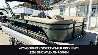 🎥 2026 Godfrey Xperience 2286 SBX Tritoon | Full Walk-Around Tour - 81438