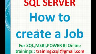 How to Create Job in SQL Server | Schedule job in SQL Server | Sql Interview Questions
