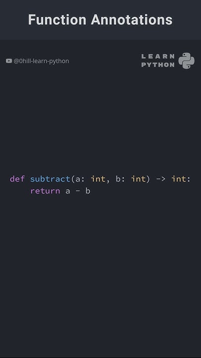 Function Annotations in Python #coding #programminglanguage # ...