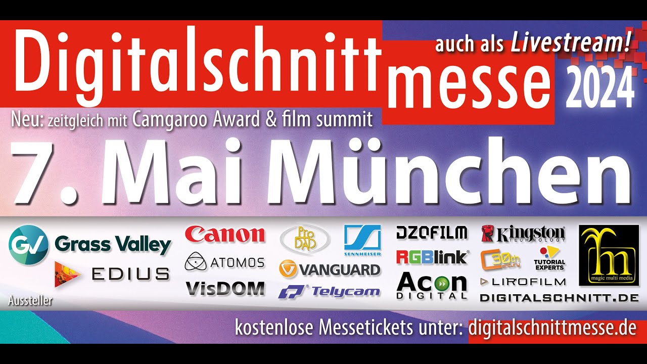 Digitalschnittmesse München am 7. Mai 2024 - Der offizielle Livestream