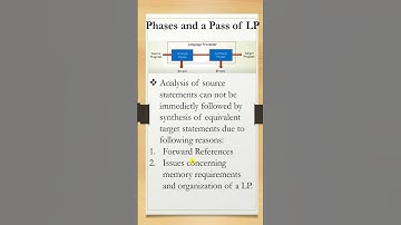Phases and a pass to LP | Language Processer | System Software  #systemsoftware #languageprocessing