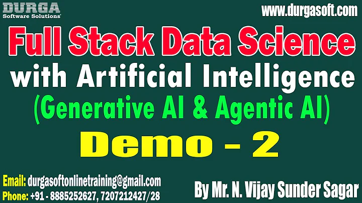 FULL STACK DATA SCIENCE with Artificial Intelligence tutorials || by Mr. N. Vijay Sunder Sagar