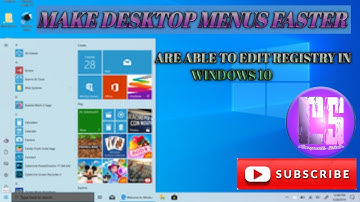 Make Desktop Menus Appear Faster