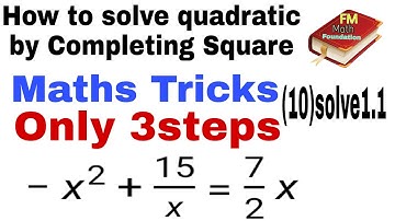 How to solve quadratic equation by completing square method