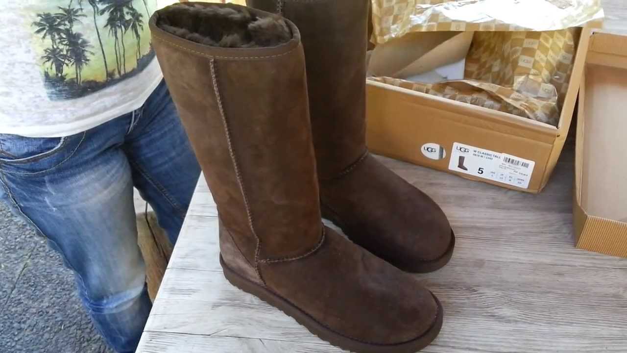 UGG Classic Tall Chocolate 5815 - YouTube