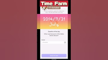 ⏰【Time Farm】Question of the Day | Oracle of Time | 17October #timefarm #answer #17october #telegram