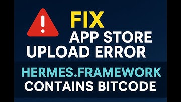 Fix App Store Upload Error | Hermes.framework Contains Bitcode | React Native iOS Build Failed