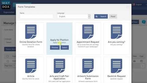 Web form Editor - Job Application - Waydox Form Designer - Free Trial for Digital Forms