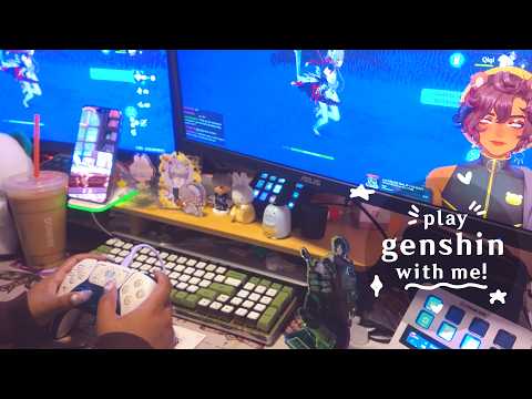unboxing and gaming with the limited edition Genshin Impact Dual Sense controller 🪽.★°🌙
