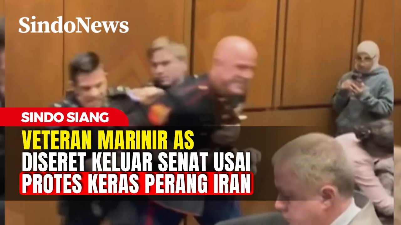Veteran Marinir AS Diseret Keluar Senat Usai Protes Keras Perang Iran | Sindo Siang | 06/03