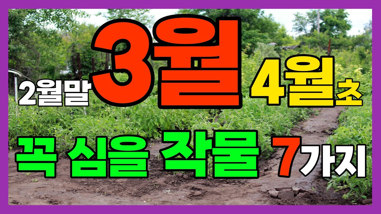 3월에 심는 작물 7가지 - 3월에 4월에 심을 작물로 주말농장 텃밭에 심는 밭작물 농사정보, 농사초보도 가능