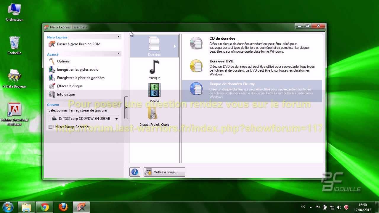 Graver un CD/DVD avec Windows 7