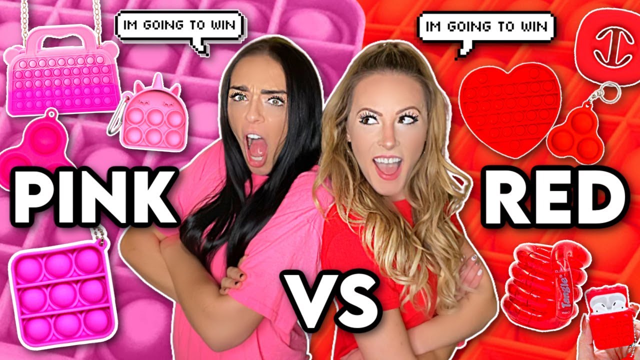 RED vs PINK Fidget Shopping with PurpleStars02! ️💕 *im SHOOK* YouTube