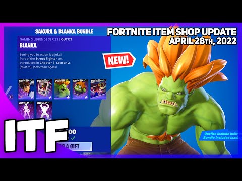 Street Fighters' Blanka and Sakura Touch Down in Fortnite