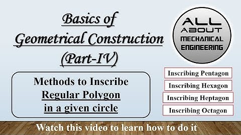 How to Inscribe a Regular Polygon in a Circle #geometricalconstruction #engineeringdrawing
