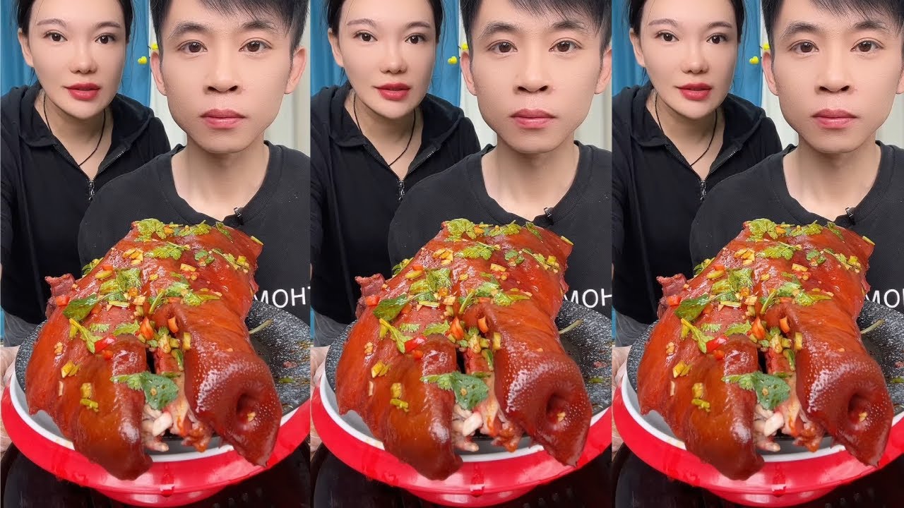 Giant Braised Pork Head Mukbang | Super Soft & Juicy Meat Eating Show | Li Xiao Mukbang
