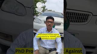 PhD Professor Protest Against Unpaid Salaries At Federal Urdu University, Karachi | Karachi