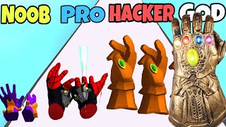 NOOB vs PRO vs HACKER vs GOD in Superhero Hand Run (New Update)