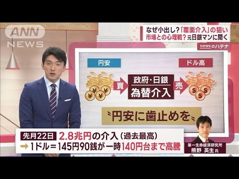 【解説】「為替介入」なぜ小出し？「覆面介入」の狙いとは？(2022年10月24日)