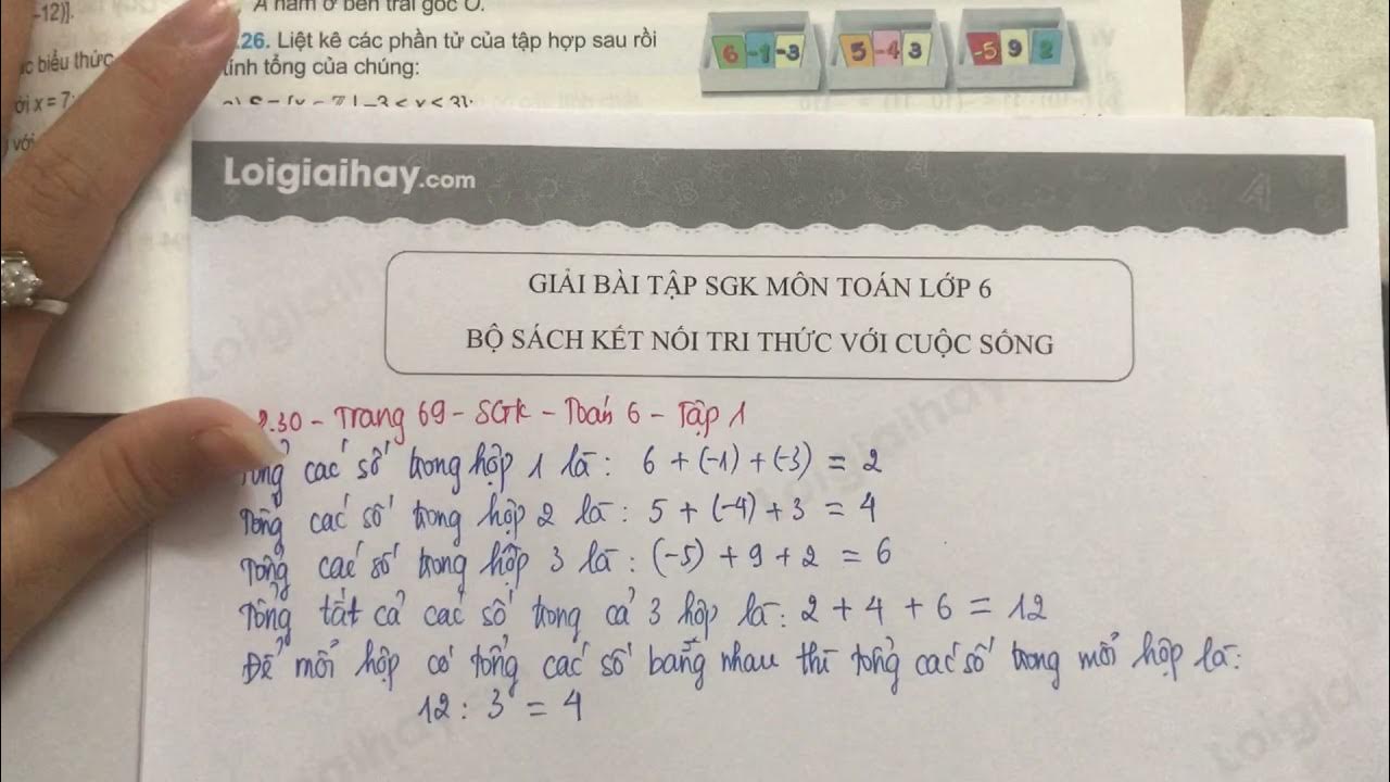 Giải Bai 3 30 Trang 69 Sgk Toan 6 Kết Nối Tri Thức Với Cuộc Sống Youtube