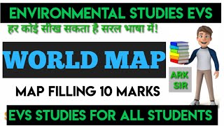 Map reading World Map HOW TO REMEMBER Learn in Unique  style 10 MARKS EVS FYBCOM SEM 1