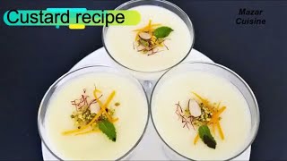 CUSTARD RECIPE USING CUSTARD POWDER کسترد EASY DESSERT RECIPE AFGHAN COOKING