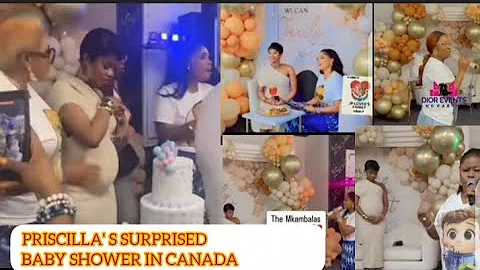 Priscilla and Juma Jux baby shower in Canada, Surprised by Iyabo Ojo and friends