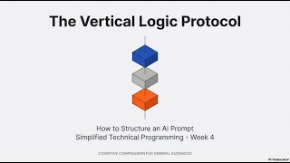 Week 4W How to Structure the Perfect AI Prompt (The Vertical Logic Protocol)