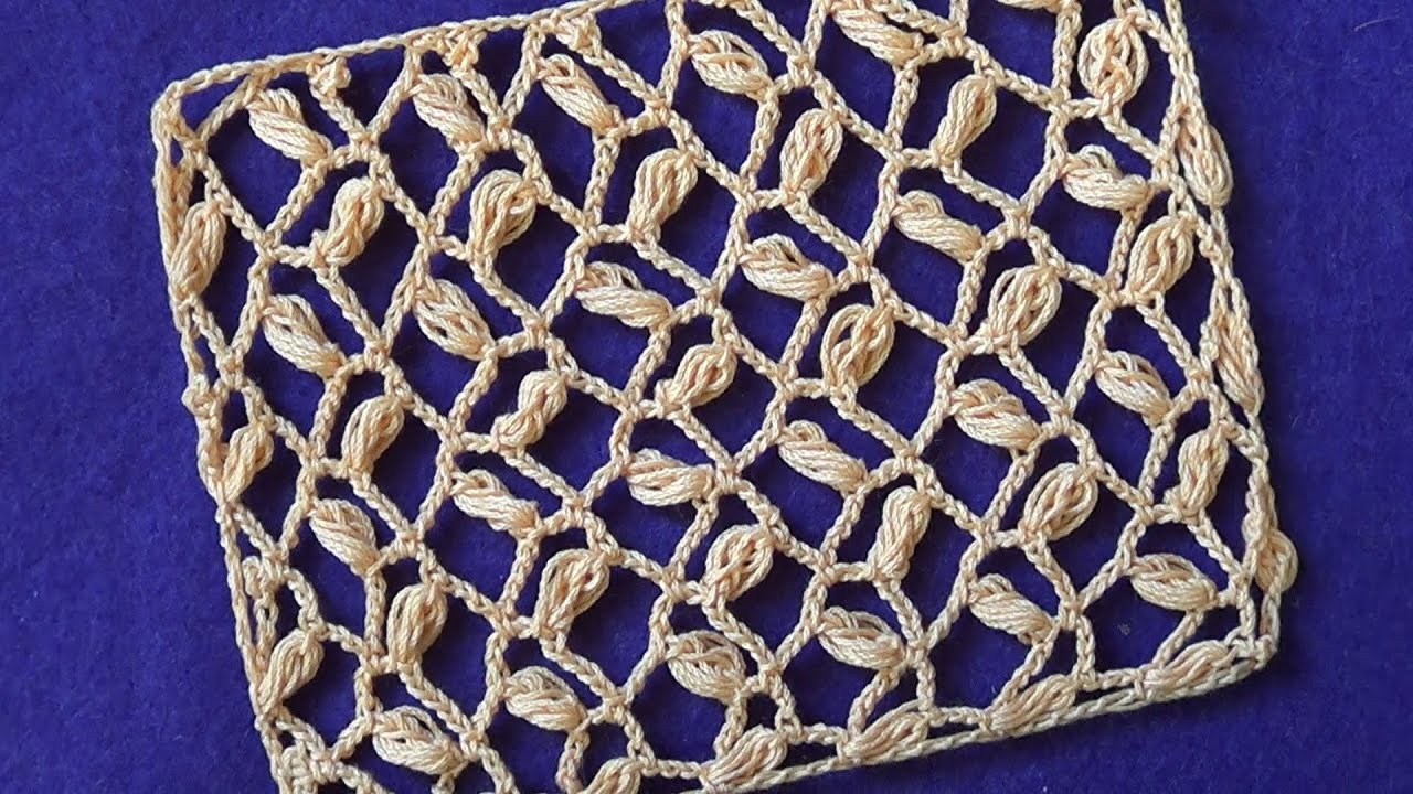 Ажурная сеточка с пышными столбиками