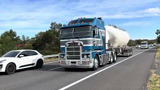 Some truck \& Dog, Tankers, Singles \& B-Doubles heading northbound from Pheasants Nest