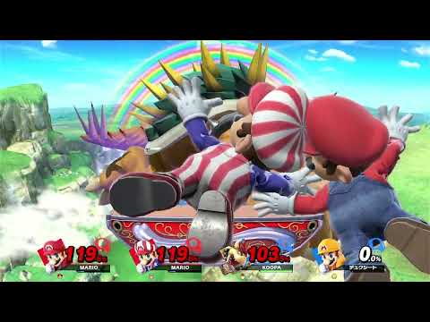 スマブラSP　背中向きの手前やられ　5本勝負　マリオ編