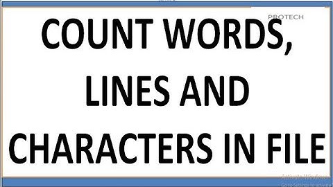 Program to count Number of characters, words and lines in a text file in c