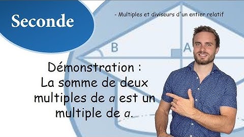 Démonstration de la propriété : la somme de deux multiples de « a » est un multiple de « a »