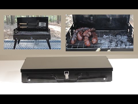 Portable Suitcase BBQ Grill Charcoal