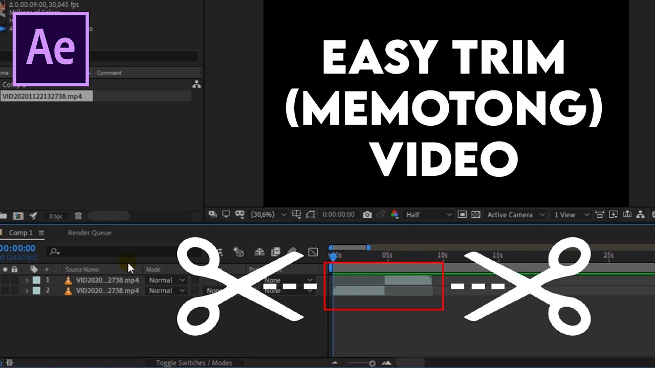 Cara Mudah Memotong (Trim) Video Di After Effects YouTube