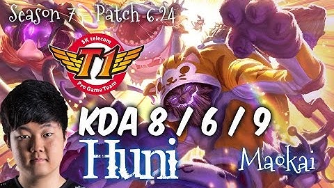 SKT T1 Huni MAOKAI vs JAYCE Top - Patch 6.24 KR Ranked