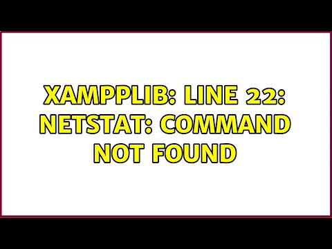 Ubuntu: xampplib: line 22: netstat: command not found