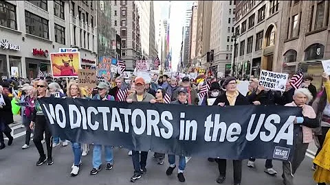 Tens of thousands join NYC ‘No Kings' marches to protest Trump | NBC New York