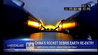 China's 100-foot Long March 5B rocket Debris segment