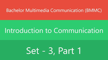 Bachelor Multimedia Communication (BMMC) | Introduction to Communication | Quiz