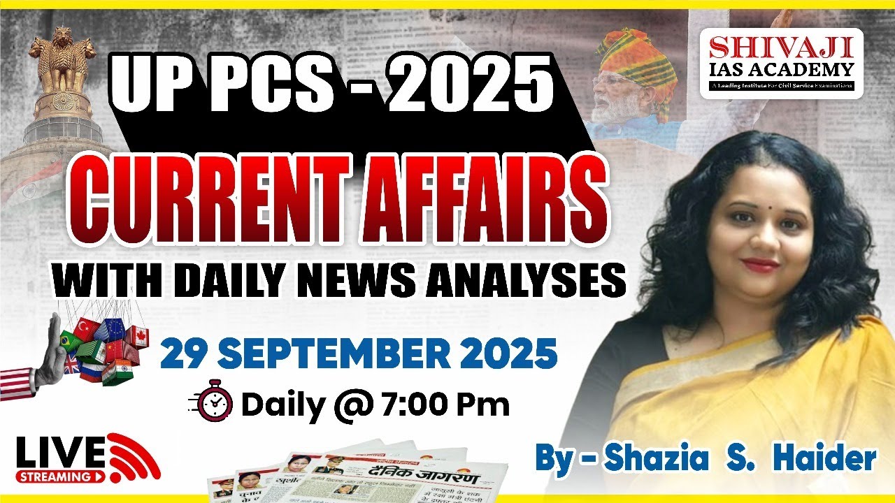 29 September 2025: Current Affairs Today for UPSC & State PCS - YouTube