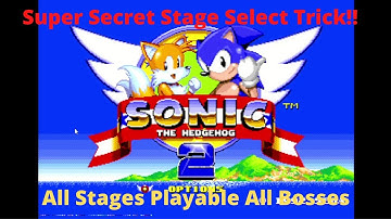 Stage Select Sonic Hedgehog 2 Trick Code Secret Easiest Way Sega Genesis Mega Drive Video Game