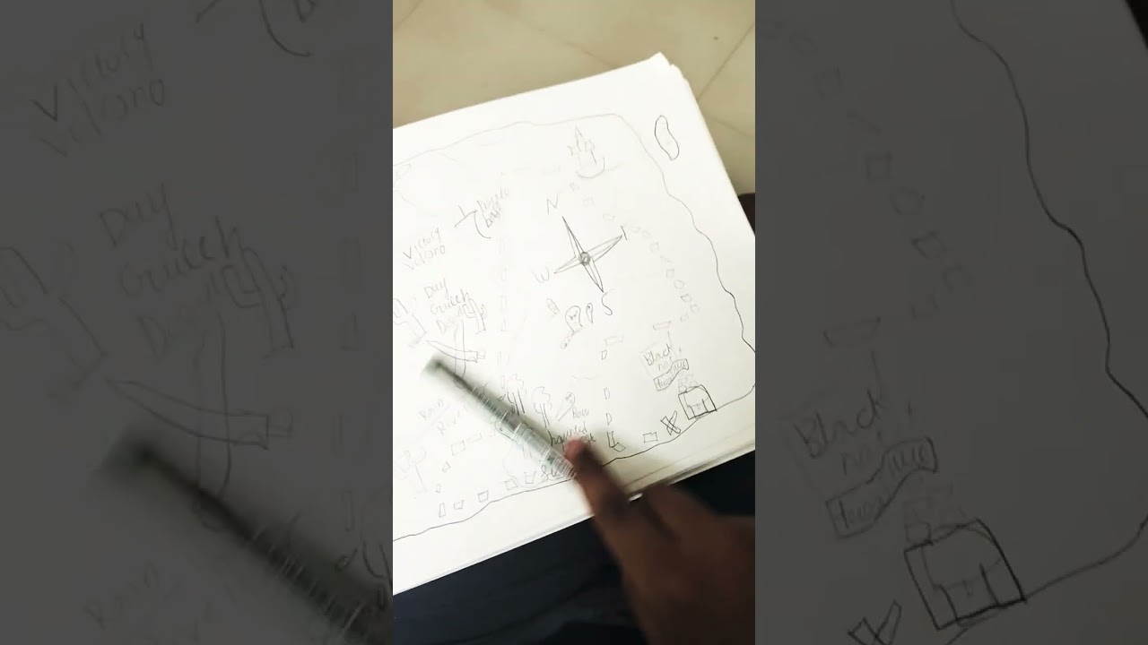 A TREASURE 🪙 MAP ON WHITE 🐻‍❄️ PAPER |😁