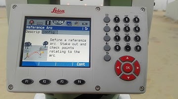 Setting out a Arc when center of circle and start point are given with Leica Total Station TS09 Plus
