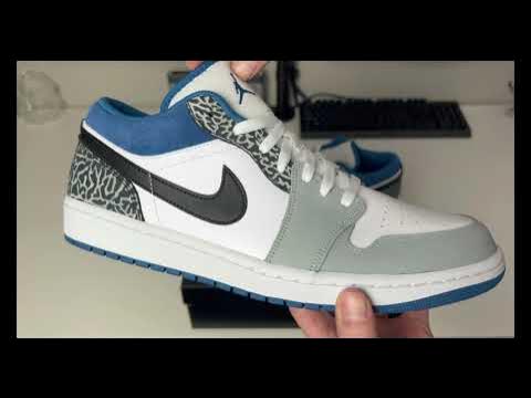 Air Jordan 1 Low 'Light Smoke Grey and Dark Marina Blue' (DM1199