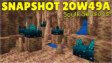 Minecraft 1.17 Caves & Cliffs Snapshot 20w49a Sculk Sensors & Dripstone Caves