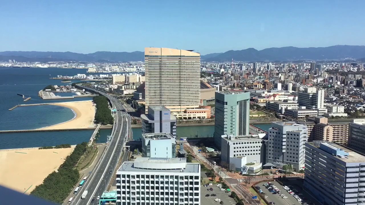 福岡タワーからの景色(タイムラプス動画)fukuoka tower time lapse