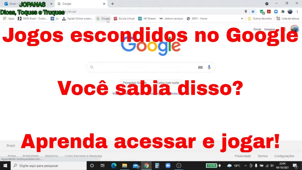 Jogos SECRETOS e ESCONDIDOS do Google! 